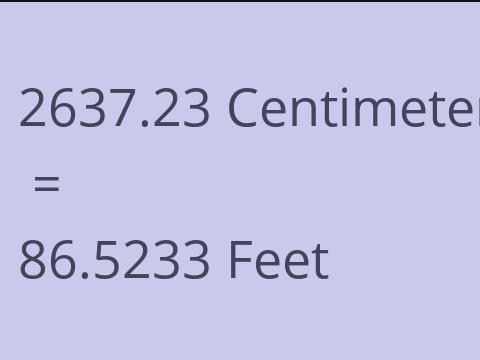 2637.23 CM TO FEET