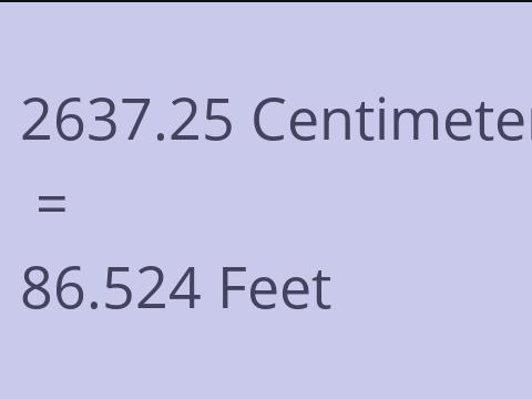 2637.25 CM TO FEET