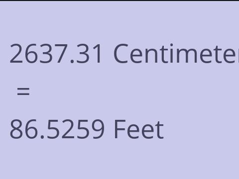 2637.31 CM TO FEET