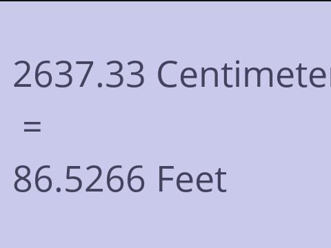 2637.33 CM TO FEET
