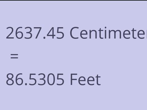 2637.45 CM TO FEET