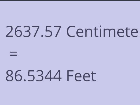 2637.57 CM TO FEET
