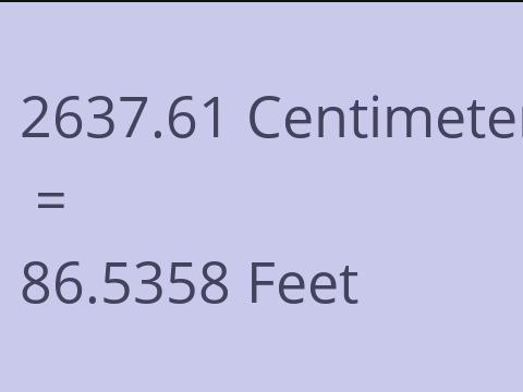 2637.61 CM TO FEET