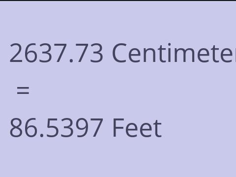 2637.73 CM TO FEET