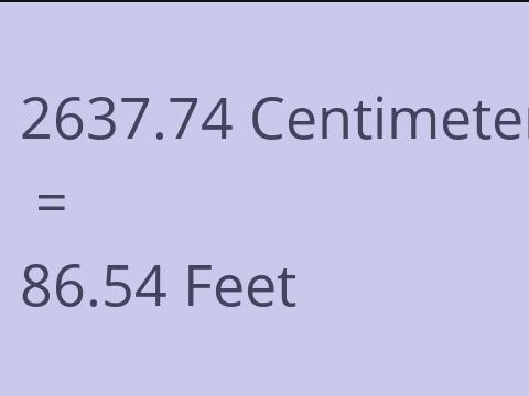 2637.74 CM TO FEET