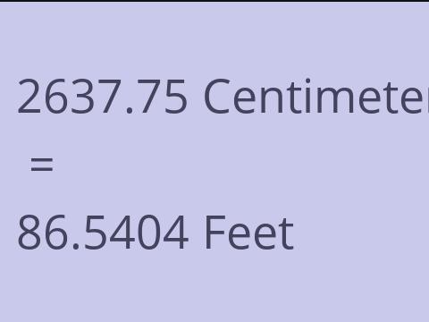 2637.75 CM TO FEET
