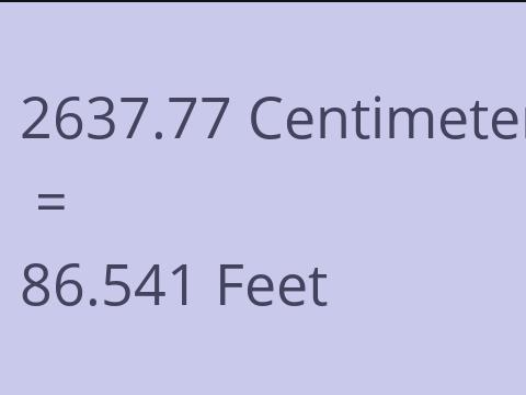2637.77 CM TO FEET
