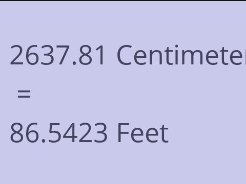 2637.81 CM TO FEET