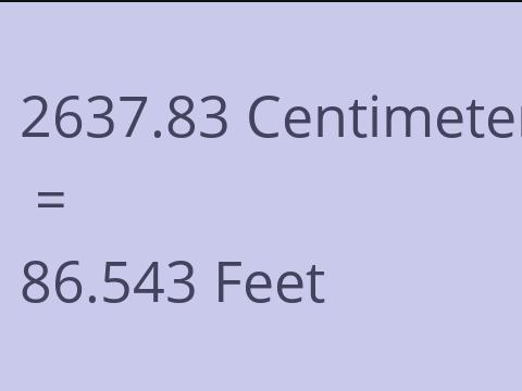 2637.83 CM TO FEET
