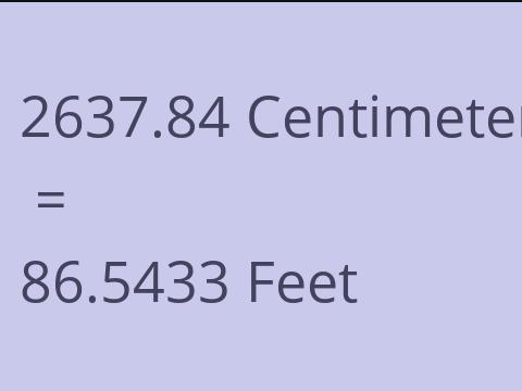 2637.84 CM TO FEET