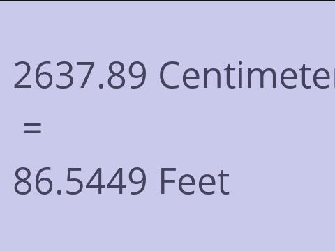 2637.89 CM TO FEET