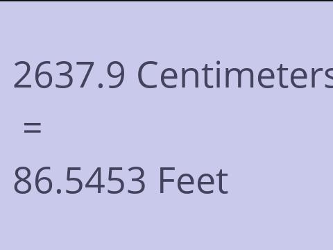 2637.9 CM TO FEET