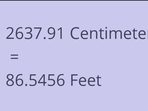 2637.91 CM TO FEET