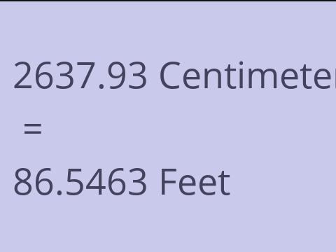 2637.93 CM TO FEET