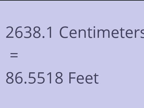 2638.1 CM TO FEET