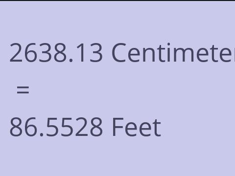 2638.13 CM TO FEET