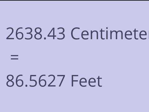 2638.43 CM TO FEET