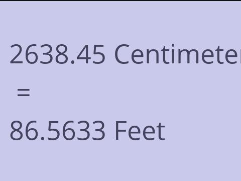 2638.45 CM TO FEET
