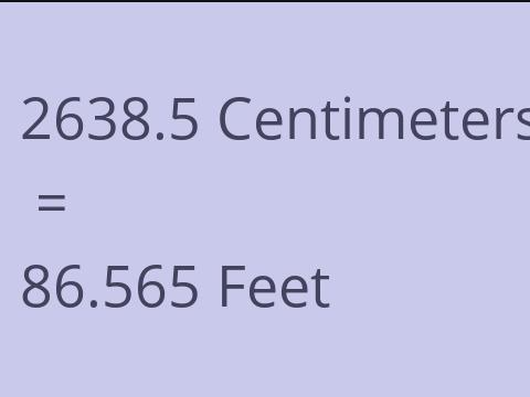 2638.5 CM TO FEET