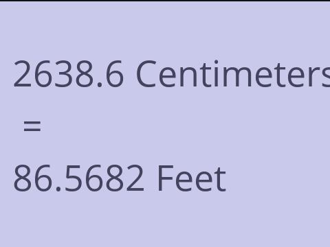 2638.6 CM TO FEET