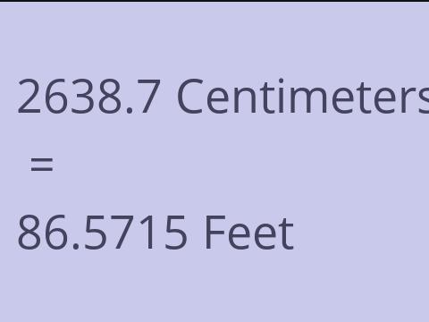 2638.7 CM TO FEET