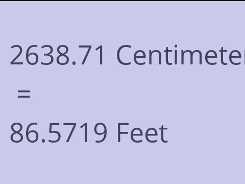2638.71 CM TO FEET