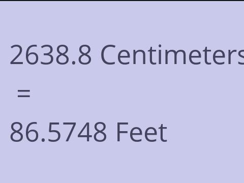 2638.8 CM TO FEET