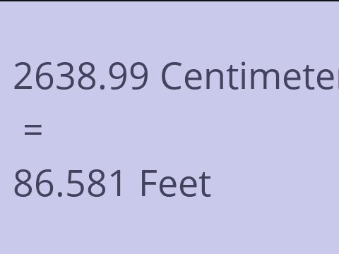 2638.99 CM TO FEET