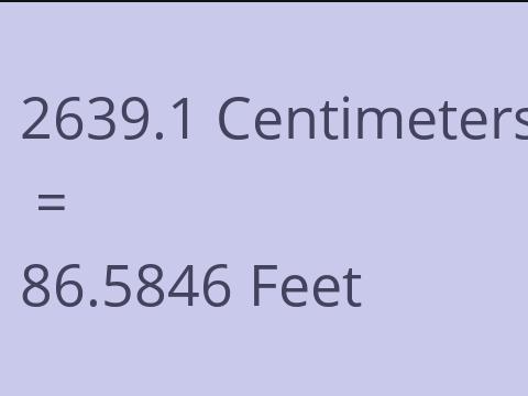 2639.1 CM TO FEET