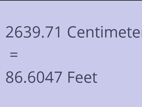 2639.71 CM TO FEET