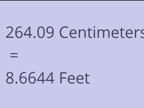 264.09 CM TO FEET