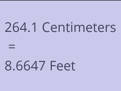 264.1 CM TO FEET