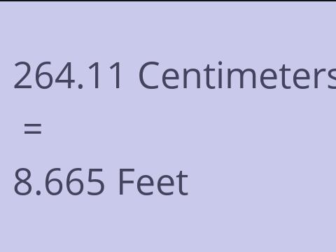 264.11 CM TO FEET