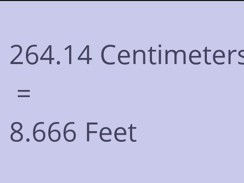 264.14 CM TO FEET