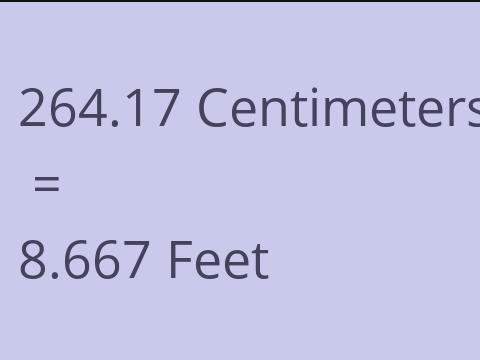 264.17 CM TO FEET