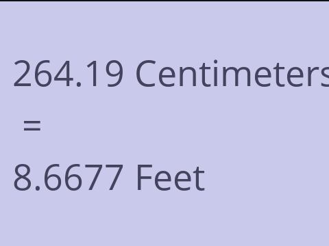 264.19 CM TO FEET