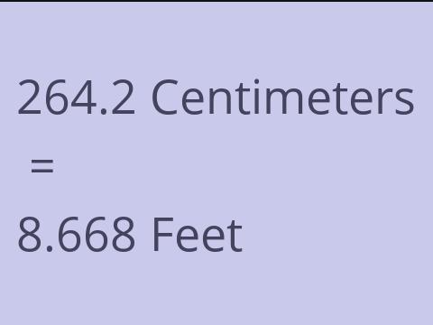 264.2 CM TO FEET