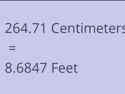 264.71 CM TO FEET