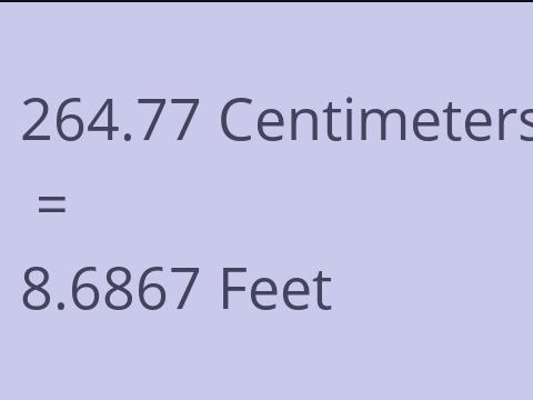 264.77 CM TO FEET