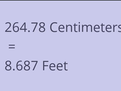 264.78 CM TO FEET