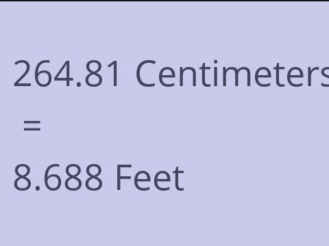 264.81 CM TO FEET