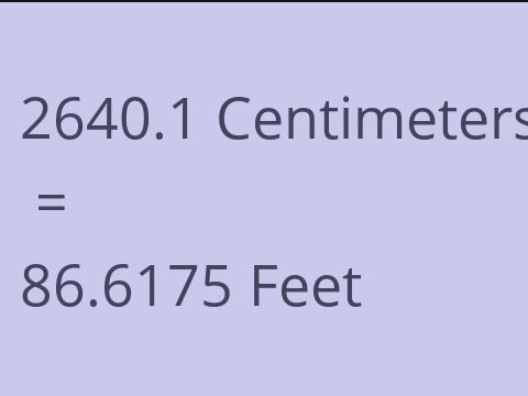 2640.1 CM TO FEET