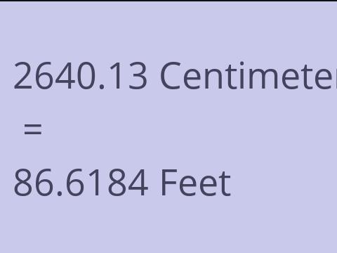 2640.13 CM TO FEET