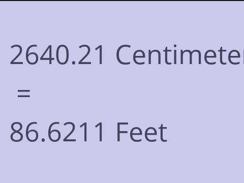 2640.21 CM TO FEET