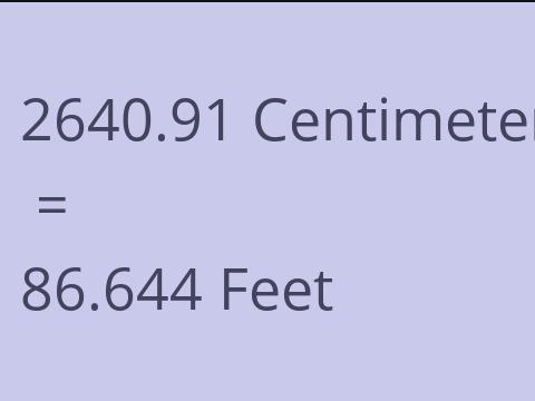 2640.91 CM TO FEET