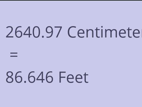 2640.97 CM TO FEET