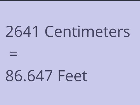 2641 CM TO FEET
