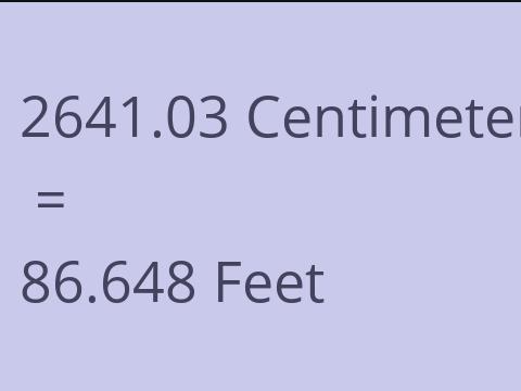 2641.03 CM TO FEET