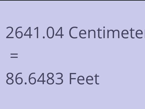 2641.04 CM TO FEET