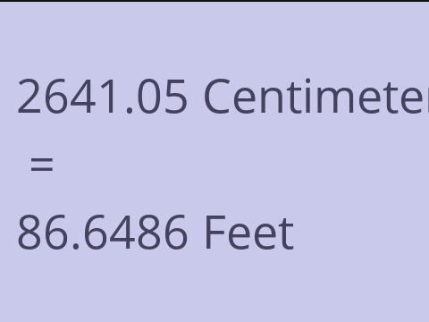 2641.05 CM TO FEET